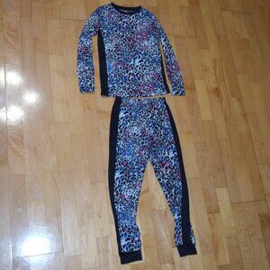 Cuddl Duds Fleece Girls' Sz M (7/8) Thermal Base Layer Set